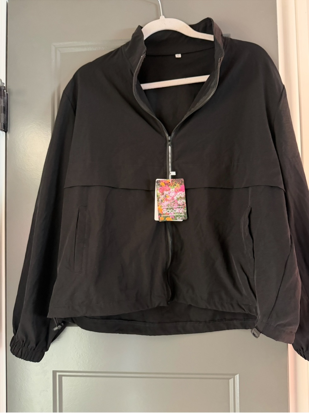 Black Half-Zip Bomber Jacket - Lightweight Everyday Layer